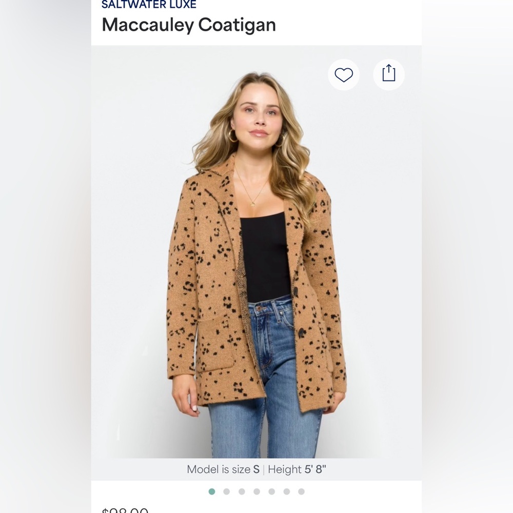 Saltwater Lux Animal Print Coatigan